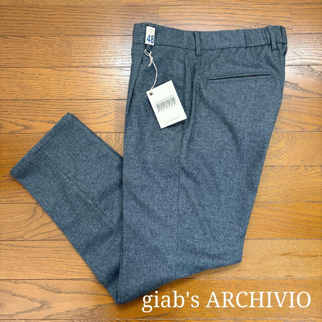 美品 ジャブス アルキヴィオ マサッチョ スラックス 48 グレー 永久クリース