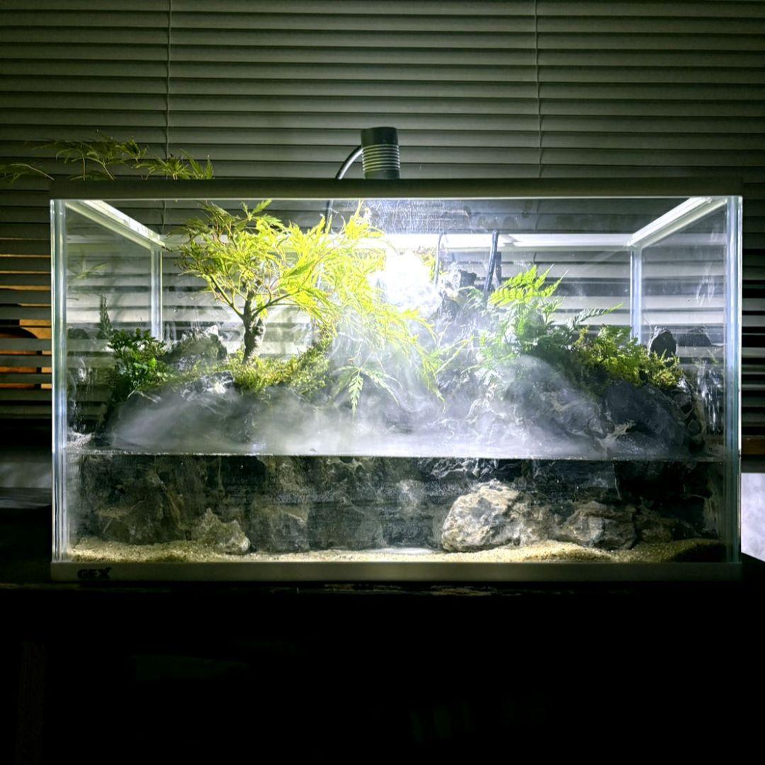 滝と霧の流れるアクアテラリウム　m3150m