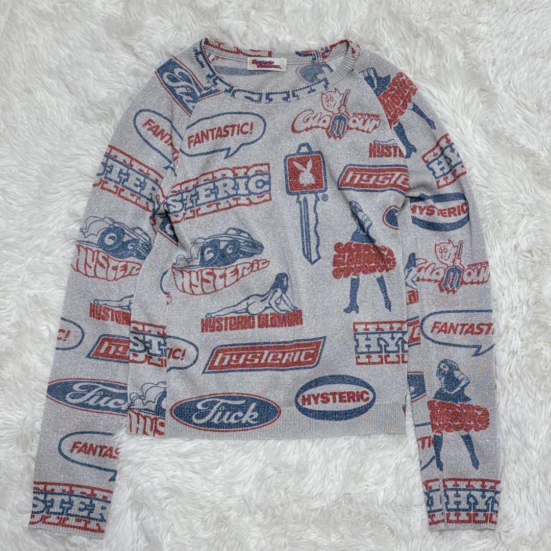 【極希少】初期 90s 00s ヒステリックグラマー 総柄 ラメニット