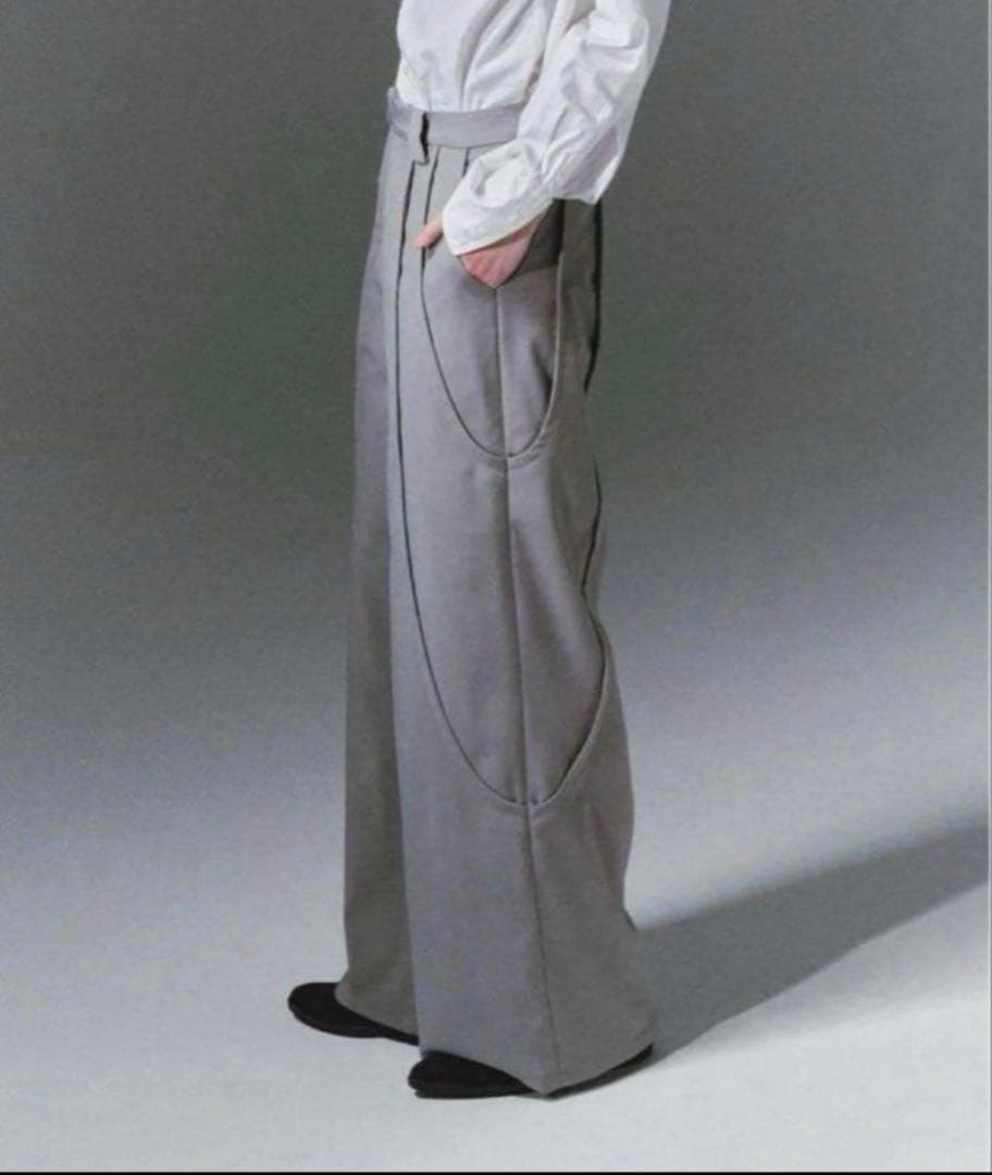パンツ GOAT ESSENCE TUCK WIDE PANTS gray size2