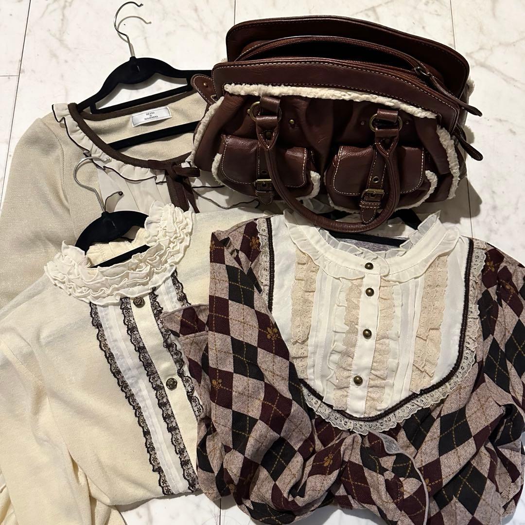 axes 平成レトロ 森ガール 姫カジ コケット 平成レトロ トップス バッグ