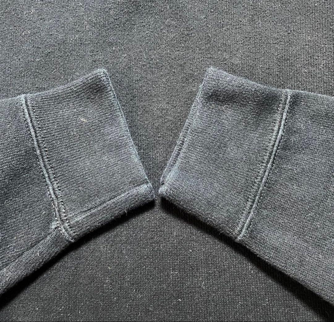 古着 ポロ ラルフローレン コットンニット ハーフジップ スウェット ブラック