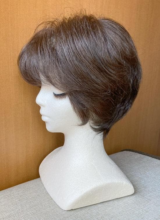 マダムヒロコ　キューティーショート　総手植え　人毛MIX　 ブラウン