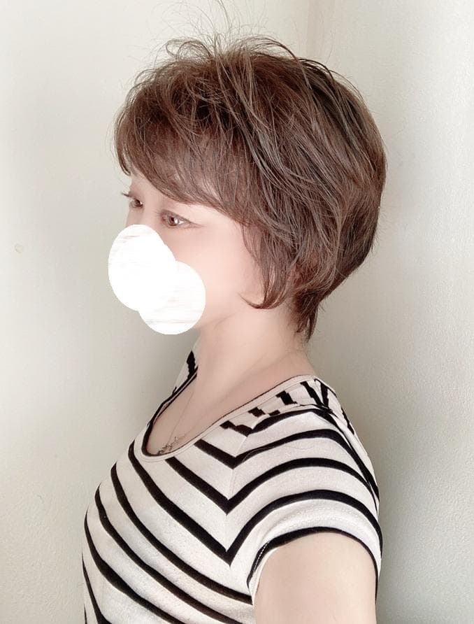 マダムヒロコ　キューティーショート　総手植え　人毛MIX　 ブラウン