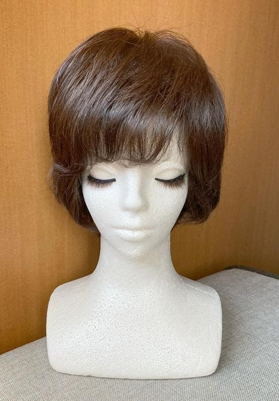 マダムヒロコ　キューティーショート　総手植え　人毛MIX　 ブラウン