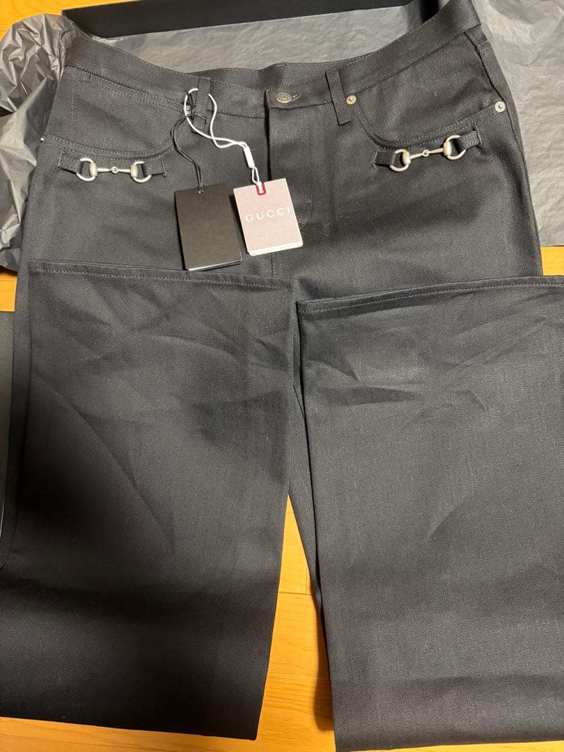 【新品未使用】デムナグッチ ホースビット ディテール コットンデニム パンツ36