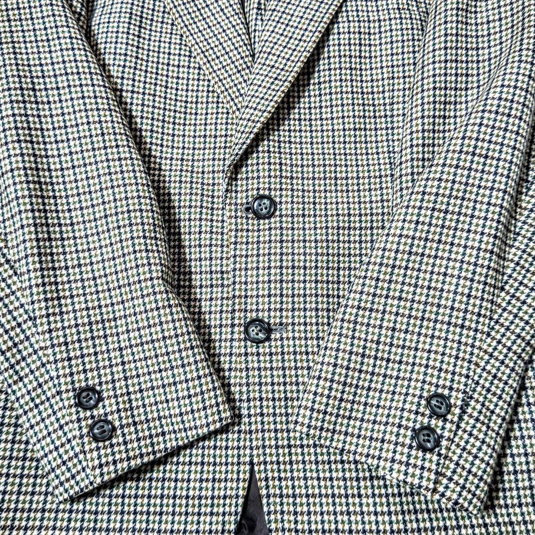 バーバリーズ　テーラードジャケット　チェック柄　純毛　カジュアル　2ボタン　A4