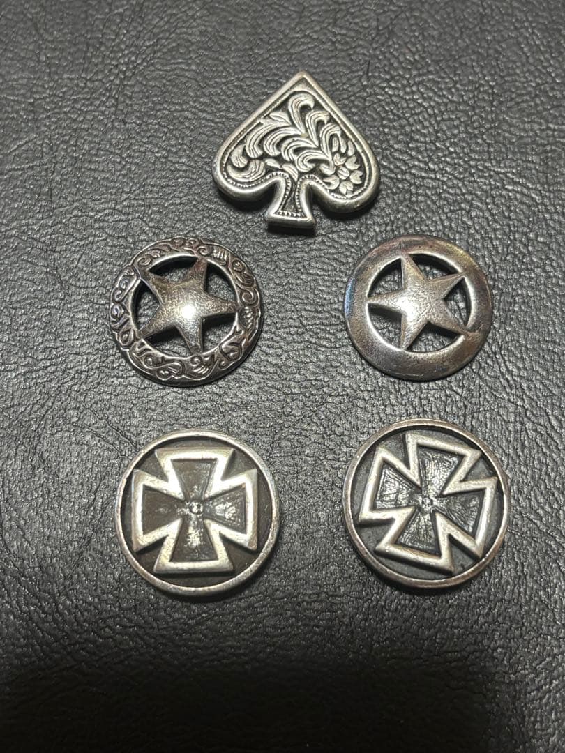 ALZUNI シルバーコンチョ　5個セット