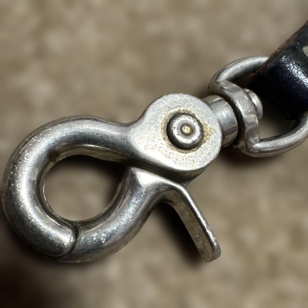 HTC レザー　ウォレットコード　ピラミッド　ブラック