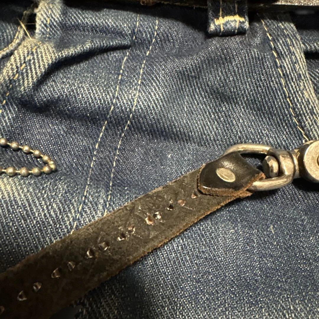 HTC レザー　ウォレットコード　ピラミッド　ブラック