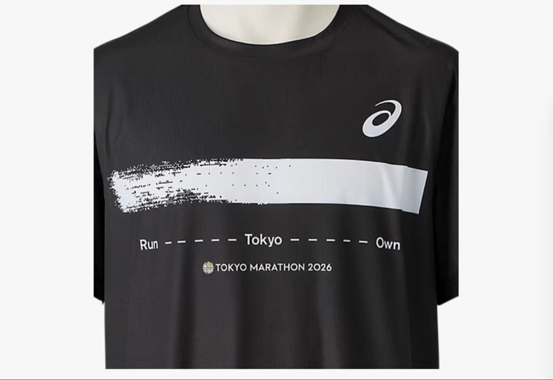 【新品】東京マラソン2026 シグネチャーTシャツ​ asics S 海外サイズ