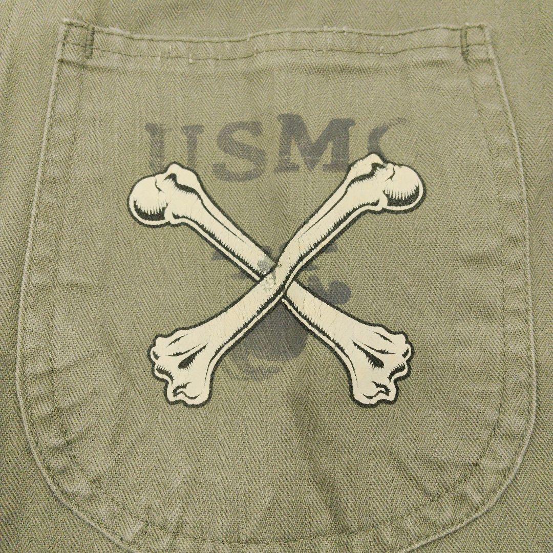 希少　USMC 骨デザイン ボーン　ジャケット オリーブドラブ　ミリタリー