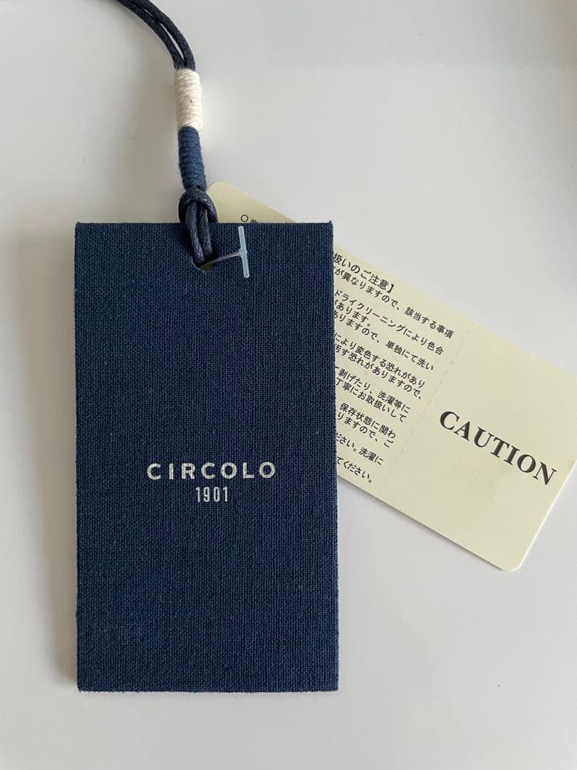 【美品】CIRCOLO 1901 チルコロ コットンピケ パンツ 黒 44