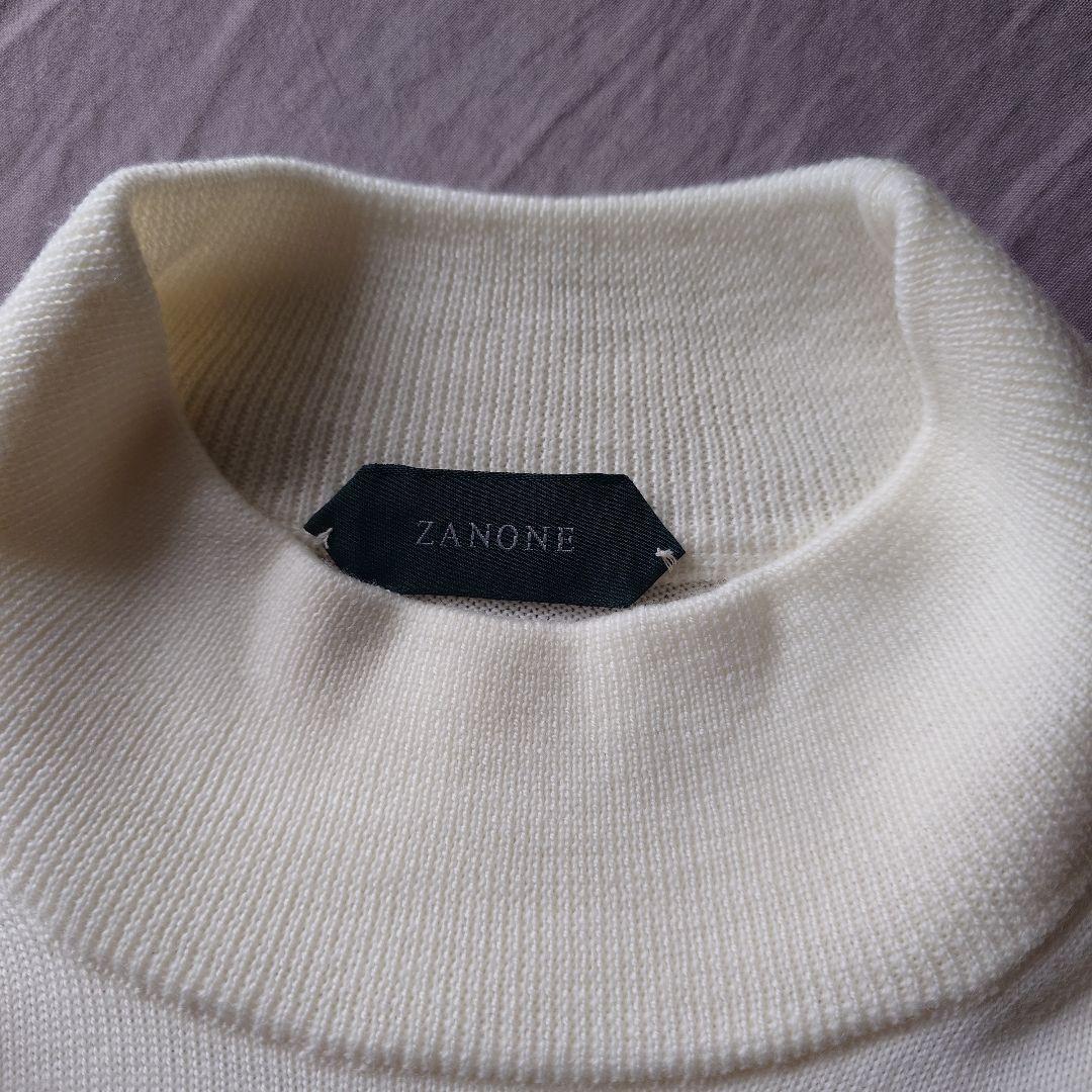 ZANONE 12Gメリノウールモックネックニット48 イタリア製