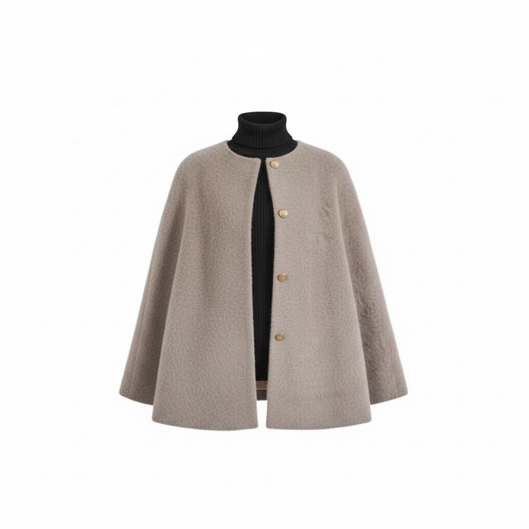 【タグ付未使用】UNITED ARROWS フォックスカシミヤケープ 24AW