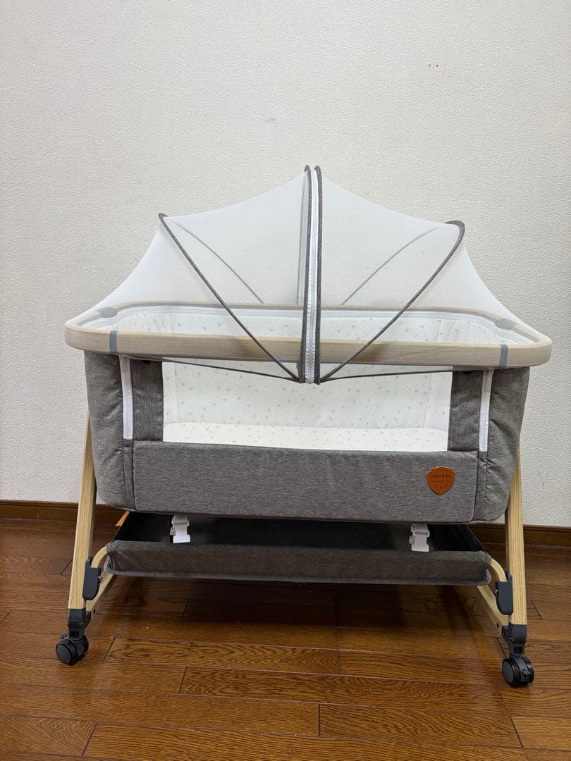 ベビーベット　グレー　持ち運び可能