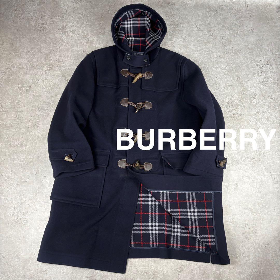 バーバリー　BURBERRY ノバチェック　ダッフルコート　カシミヤ混　ウール