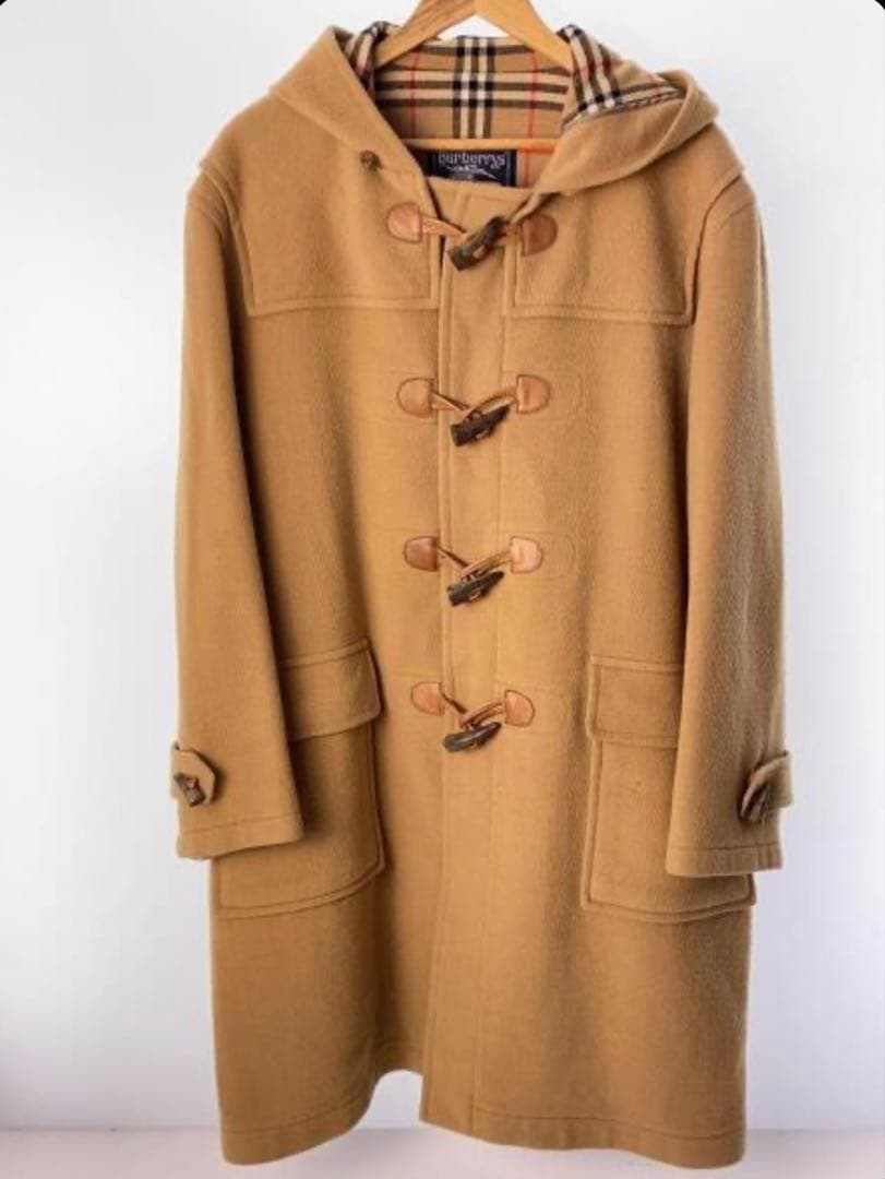 【冬コート】BURBERRYS ノバチェック カシミヤ キャメル ダッフルコート