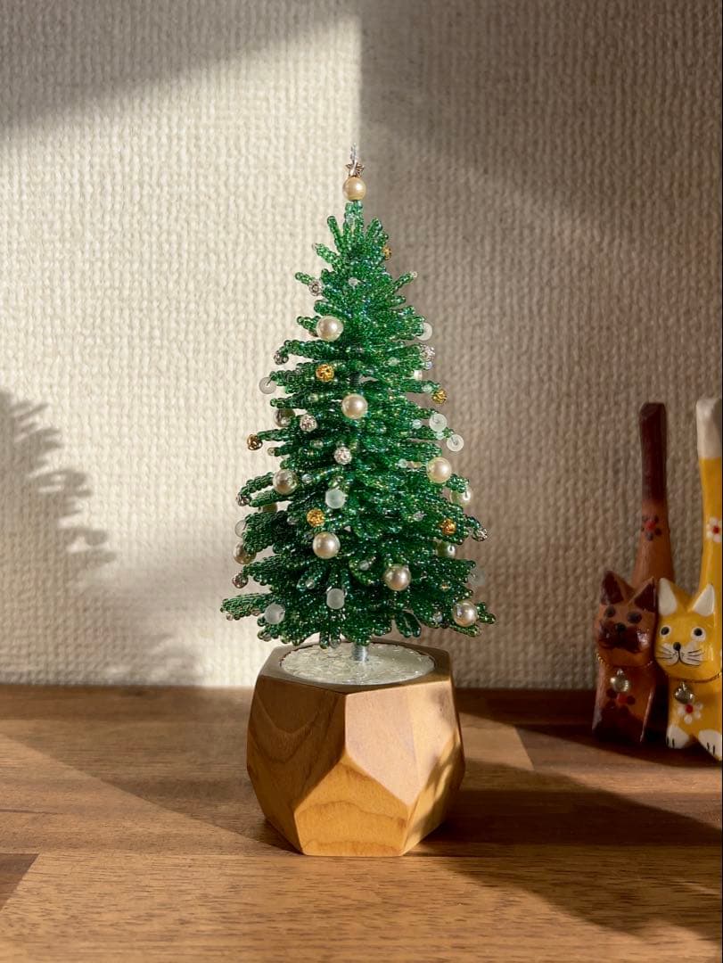 ビーズのクリスマスツリー【ハンドメイド】