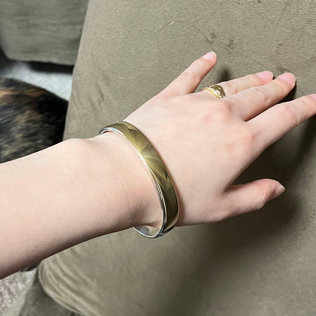 9k 9金　バングル　英国　ヴィンテージ　イギリス　アンティーク　ブレスレット