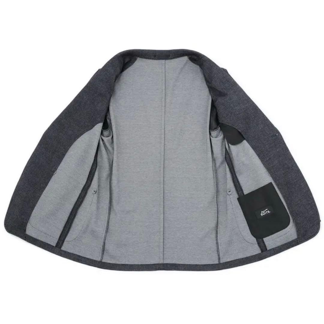 AOKI【未使用タグ付】洗える♪プリントジャージパジャマスーツセット　ネイビーS