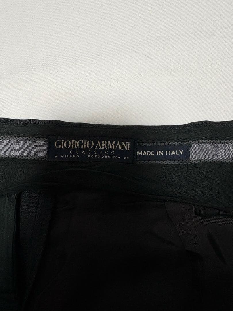 パンツ 90s giorgio armani wide slacks (46)black
