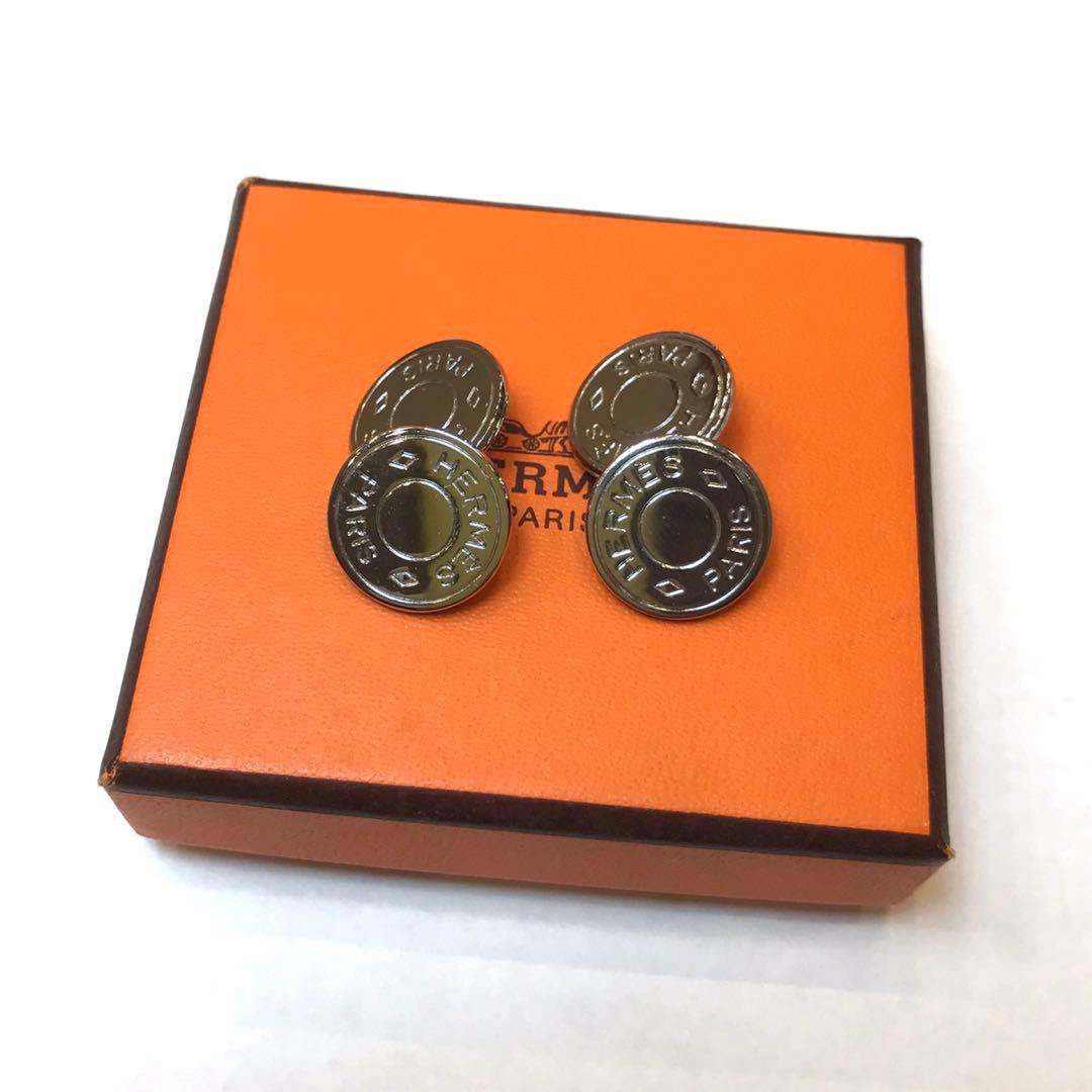 HERMES エルメス セリエ カフスボタン シルバー