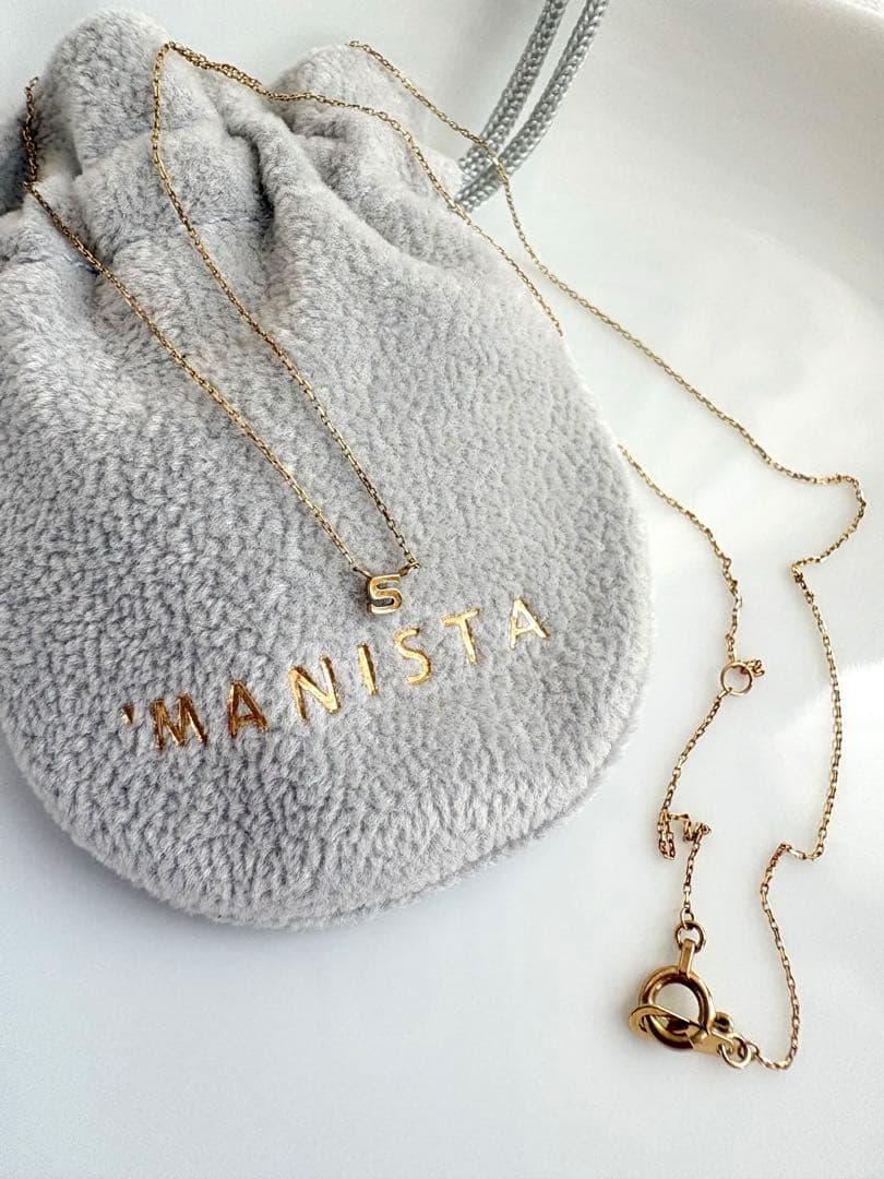 MANISTA K10イニシャルネックレス　S