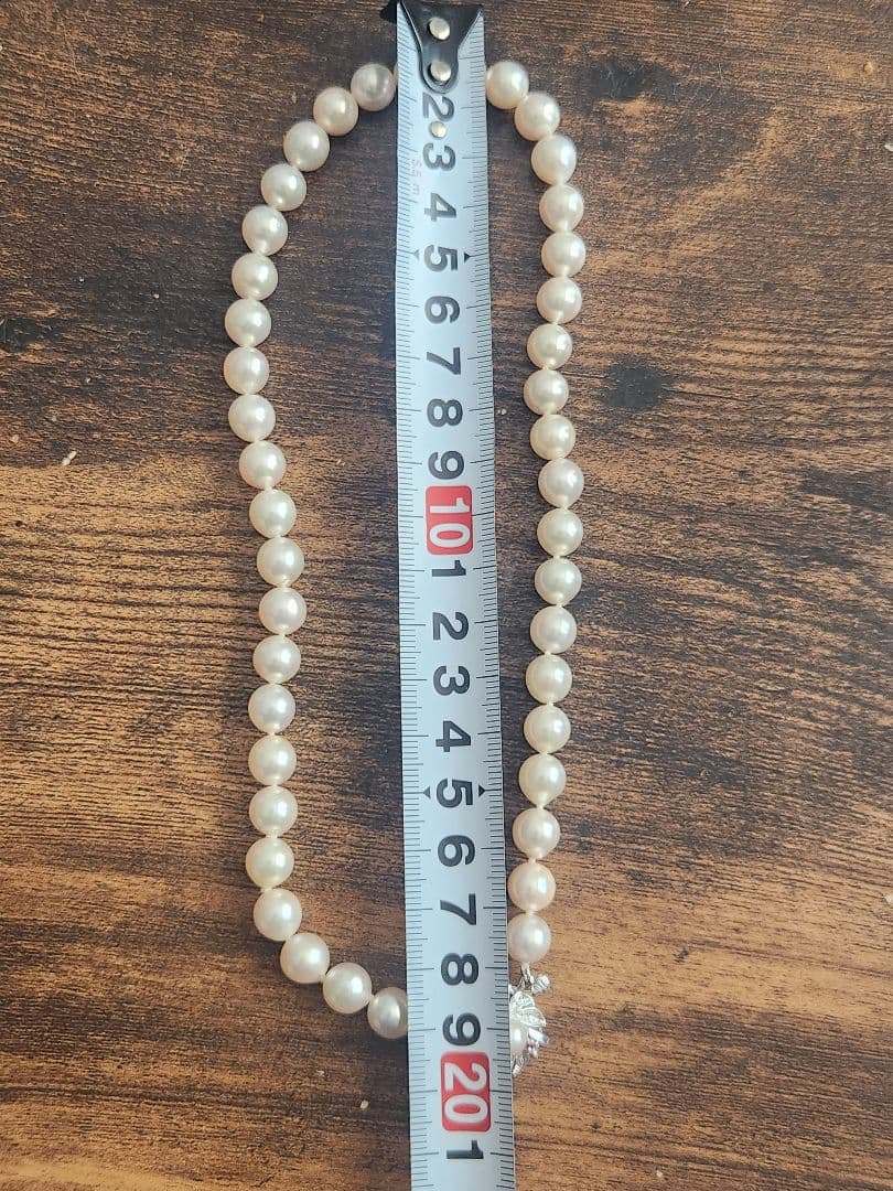 パールネックレス 装飾付きクラスプ