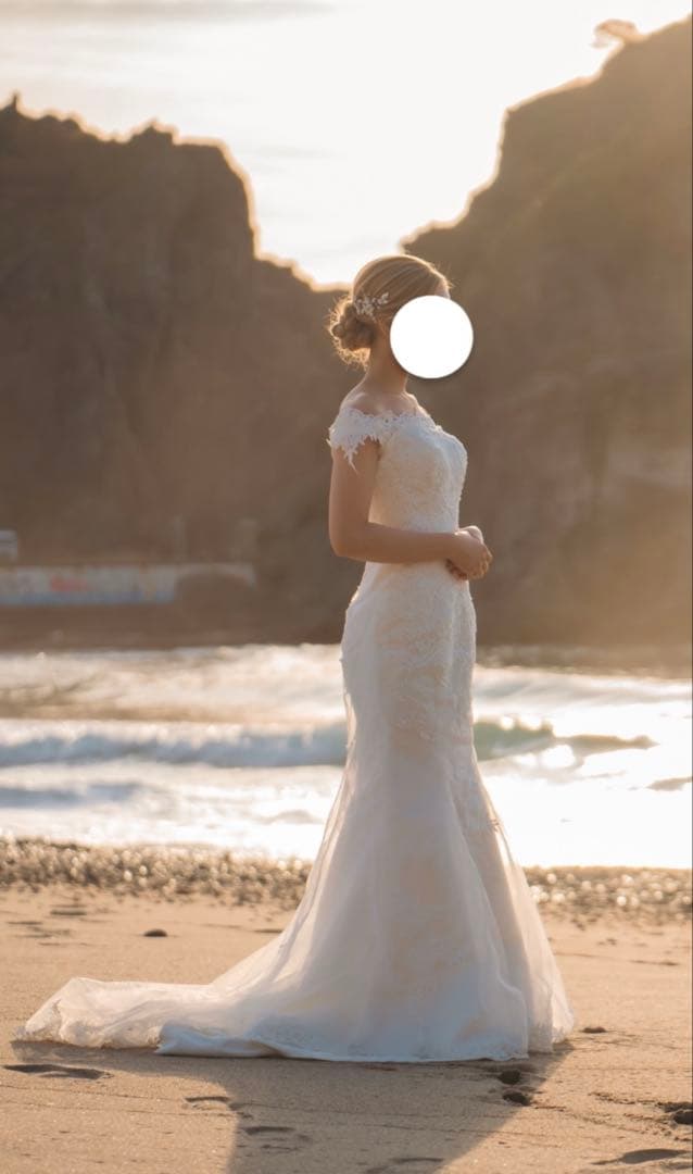 ウェディングドレス S マーメイド オフショルダー