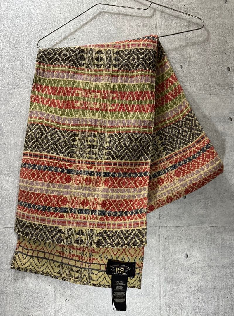 激レア　RRL 幾何学模様　ストール　ワンサイズ　マフラー