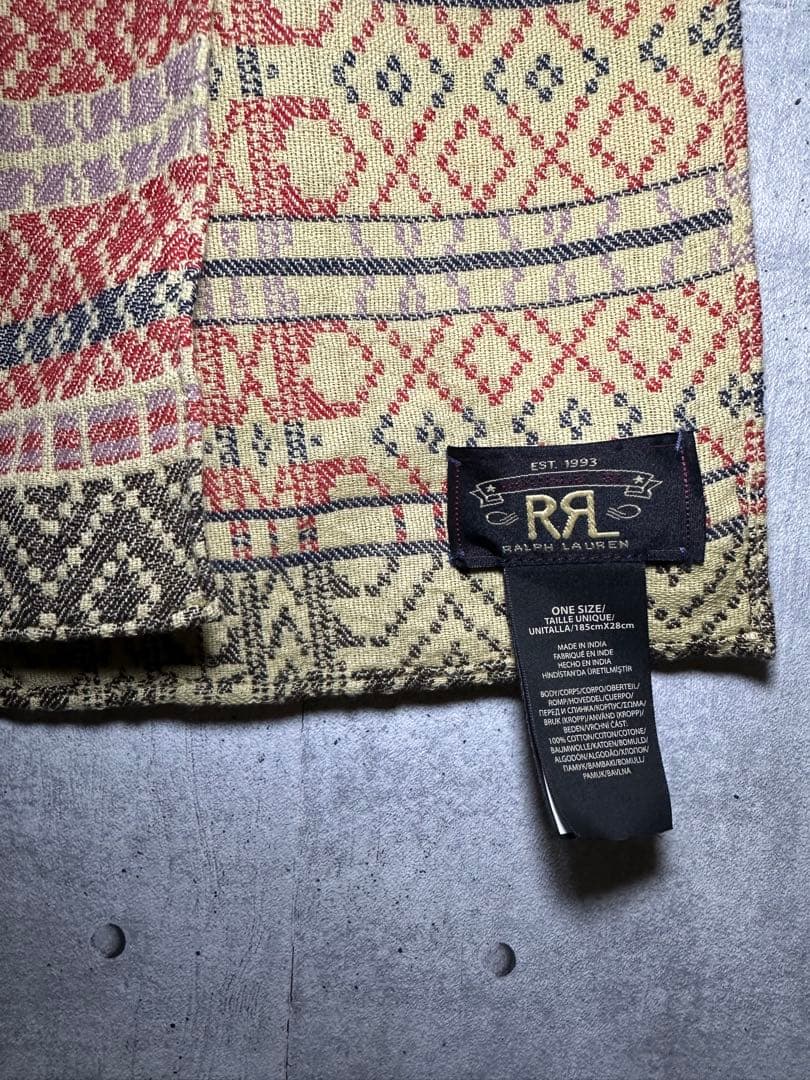 激レア　RRL 幾何学模様　ストール　ワンサイズ　マフラー