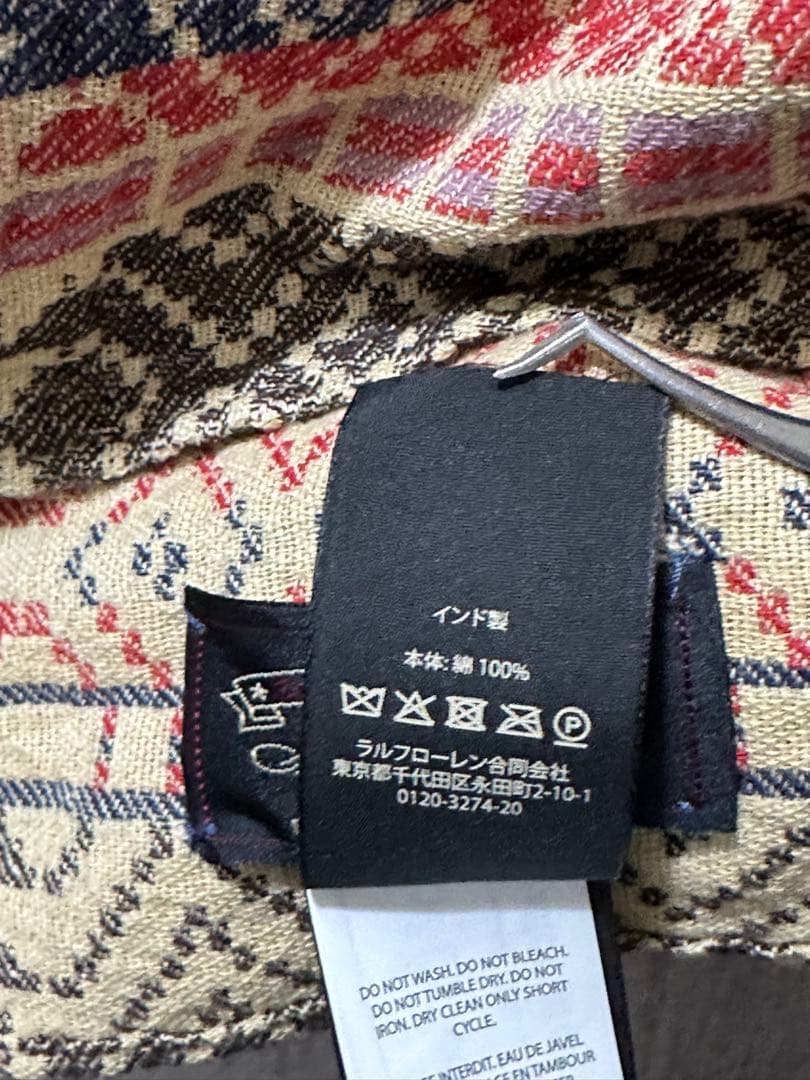 激レア　RRL 幾何学模様　ストール　ワンサイズ　マフラー