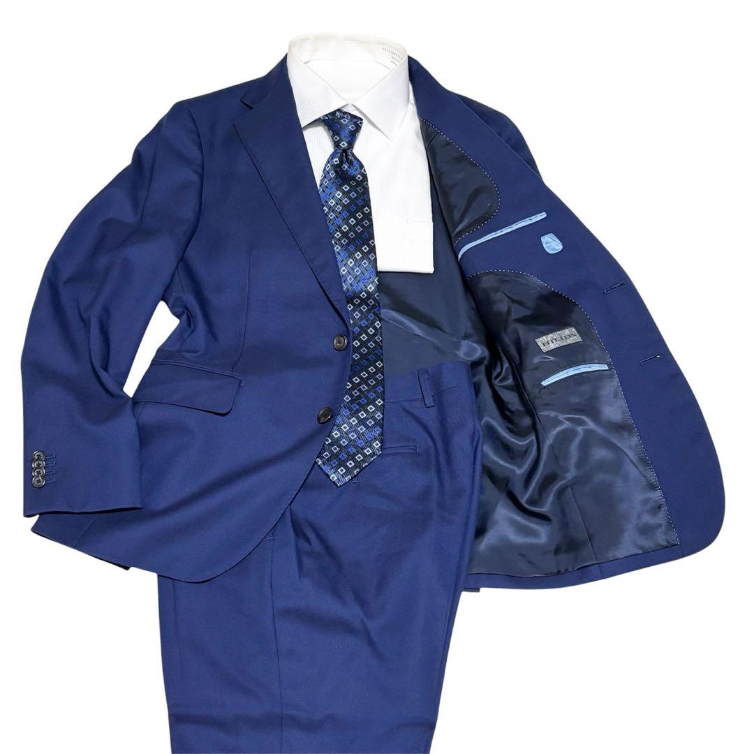 HILTON × グアベロ セットアップスーツ A5 M相当 紺色 総裏 2B