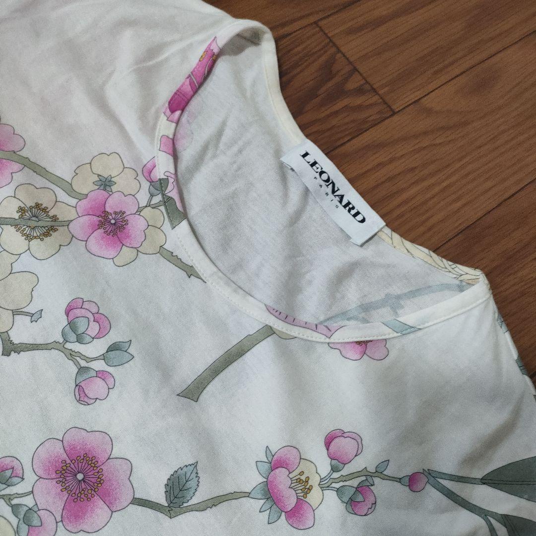 c11 B LEONARD　レオナール　半袖　カットソー　トップス　46