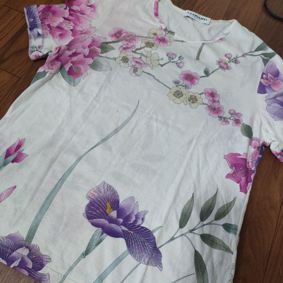 c11 B LEONARD　レオナール　半袖　カットソー　トップス　46