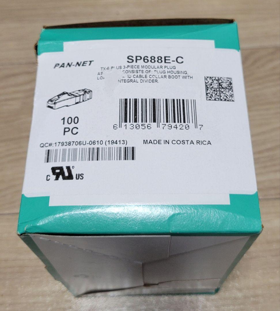 PanduitCat6モジュラープラグLANコネクタ100個入りSP688E-C
