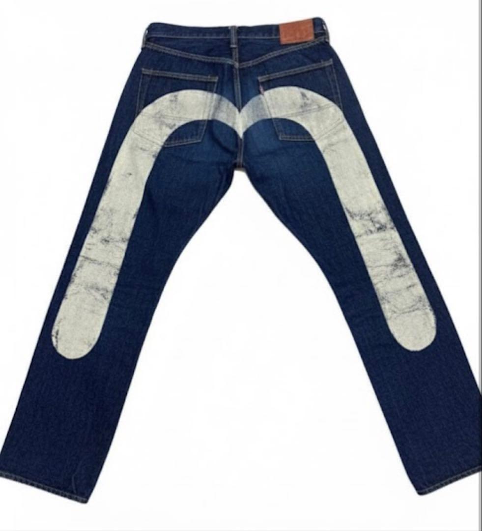 EVISUストレートデニムパン　大黒　カモメ　ジーンズ　34×32