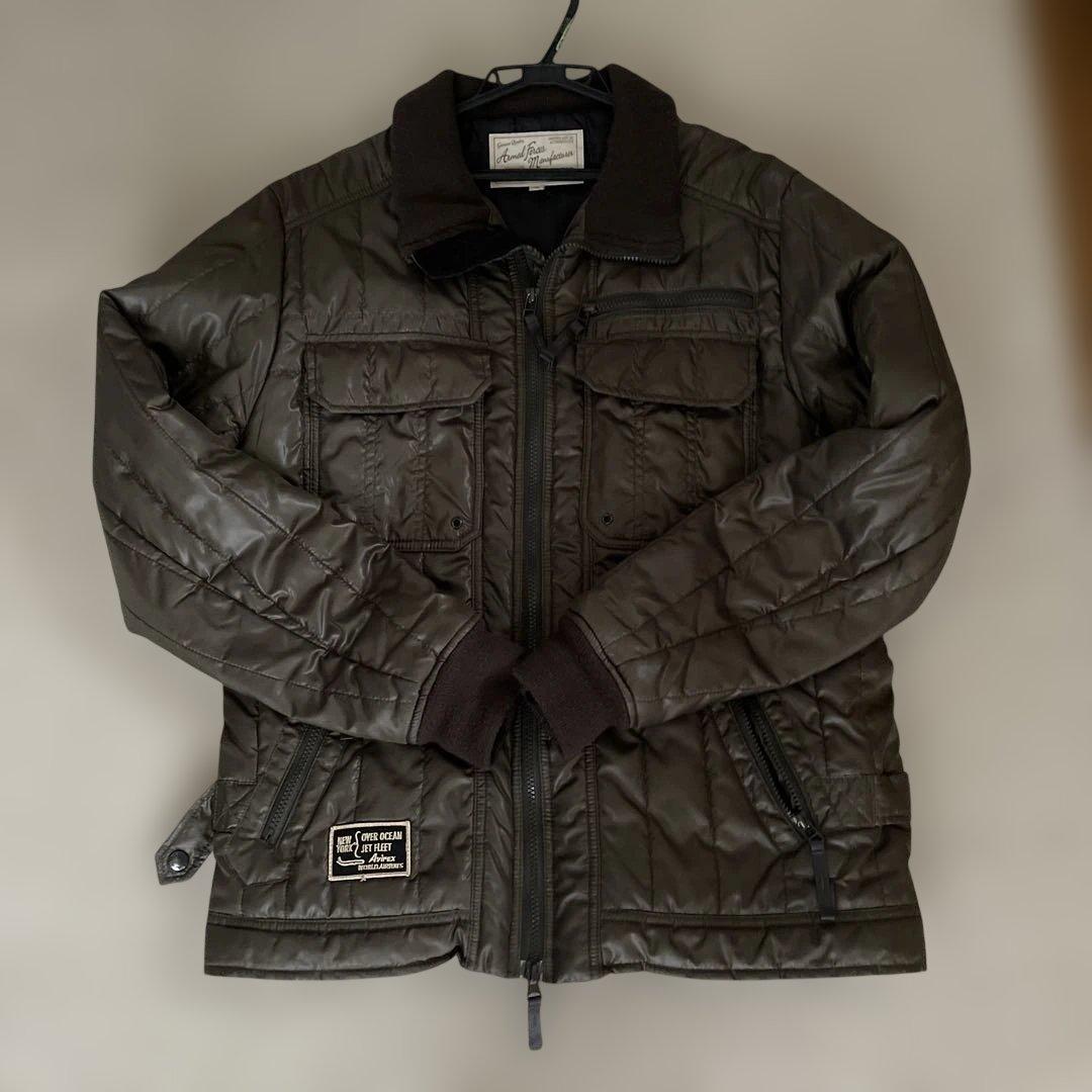 週末SALE❗️AVIREX ミリタリージャケット ダークグリーン