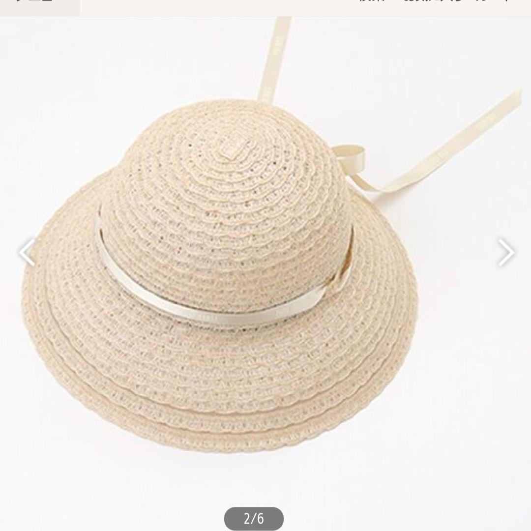 ピンクハウス♡ロゴリボン付きスカラッププレートハット♡新品未使用タグ付き