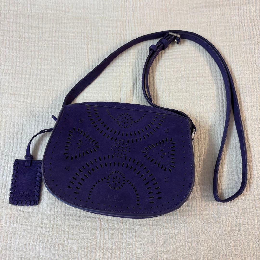 [美品] Polo Ralph Lauren スウェード　ショルダーバッグ