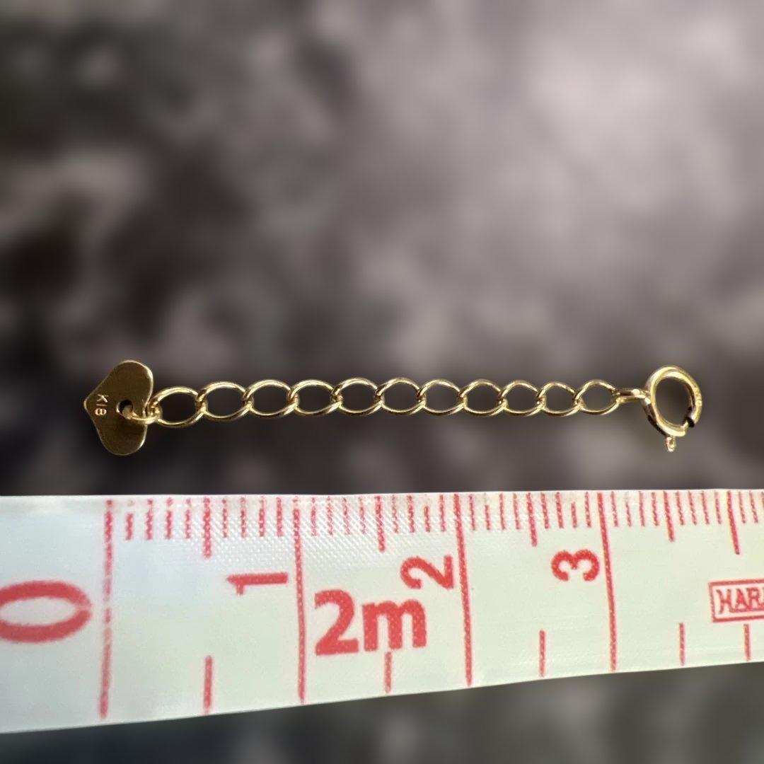 K18ゴールド アジャスター 約4cmハート型チャーム