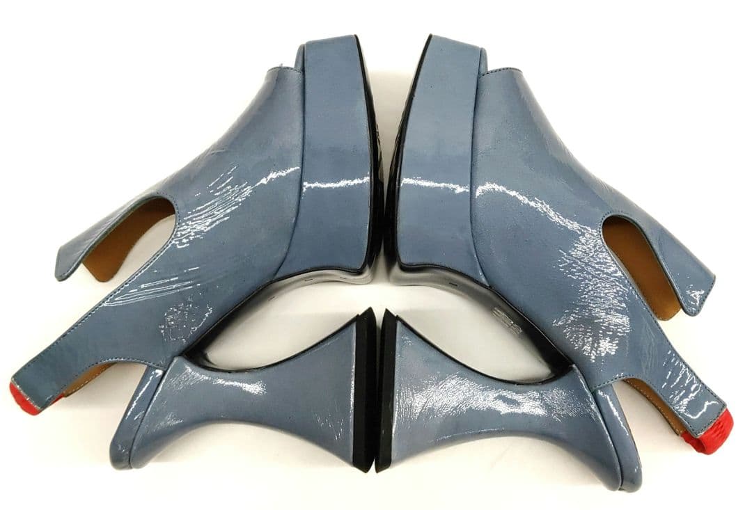 コムデギャルソン × ジョン フルエヴォーグ レザー パンプス 8332