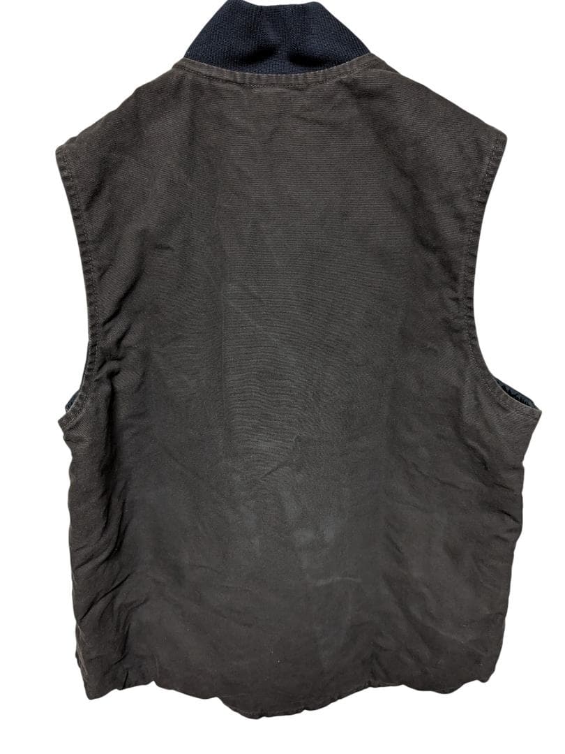 Carhartt カーハート ダックベスト 企業刺繍 ダークブラウン L 茶