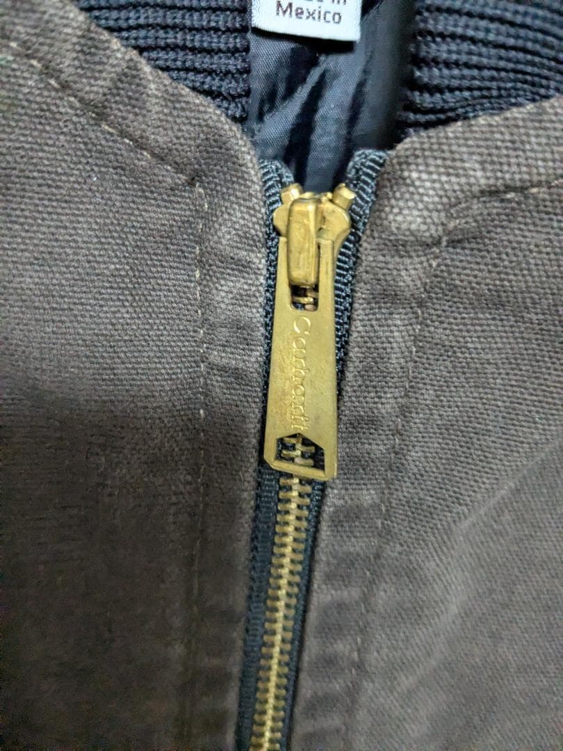 Carhartt カーハート ダックベスト 企業刺繍 ダークブラウン L 茶