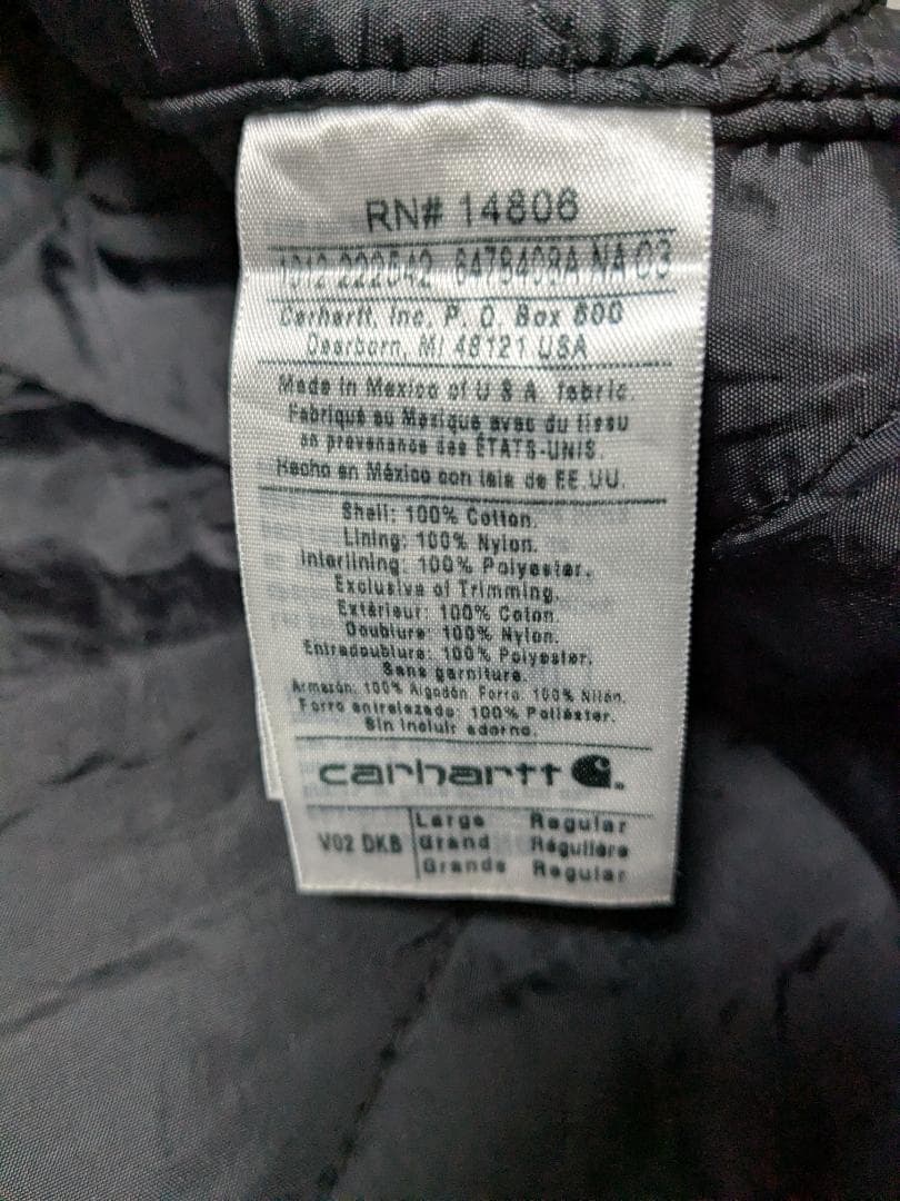 Carhartt カーハート ダックベスト 企業刺繍 ダークブラウン L 茶