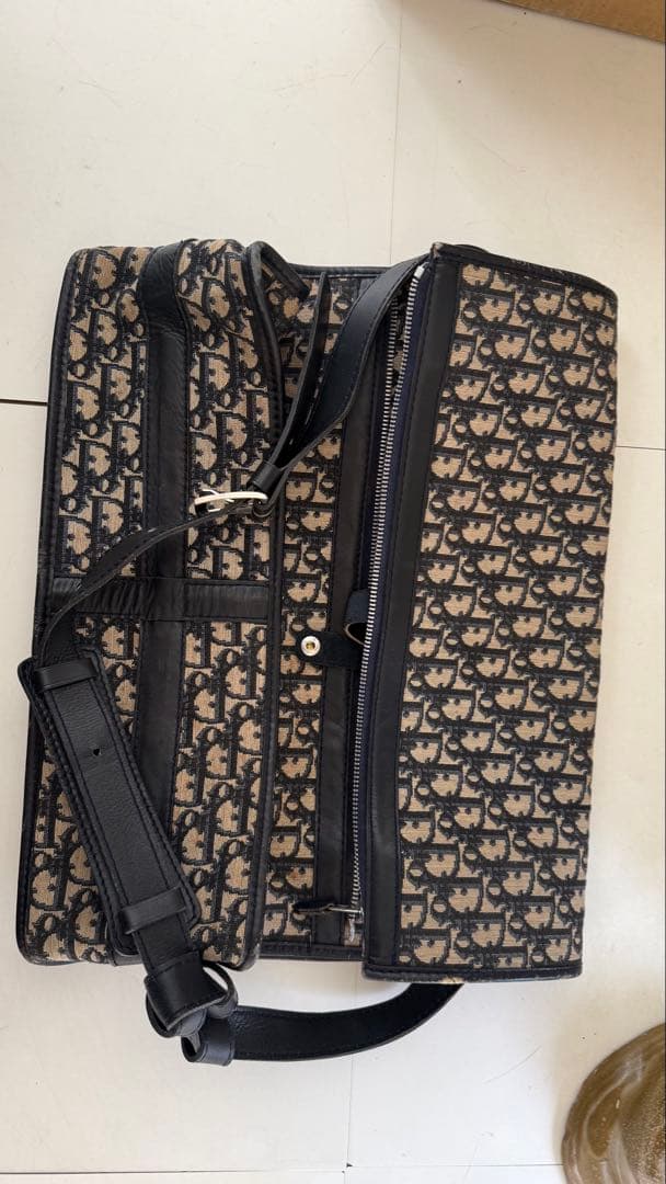 【希少】クリスチャンディオール トロッター ショルダーバッグ 大容量 ネイビー