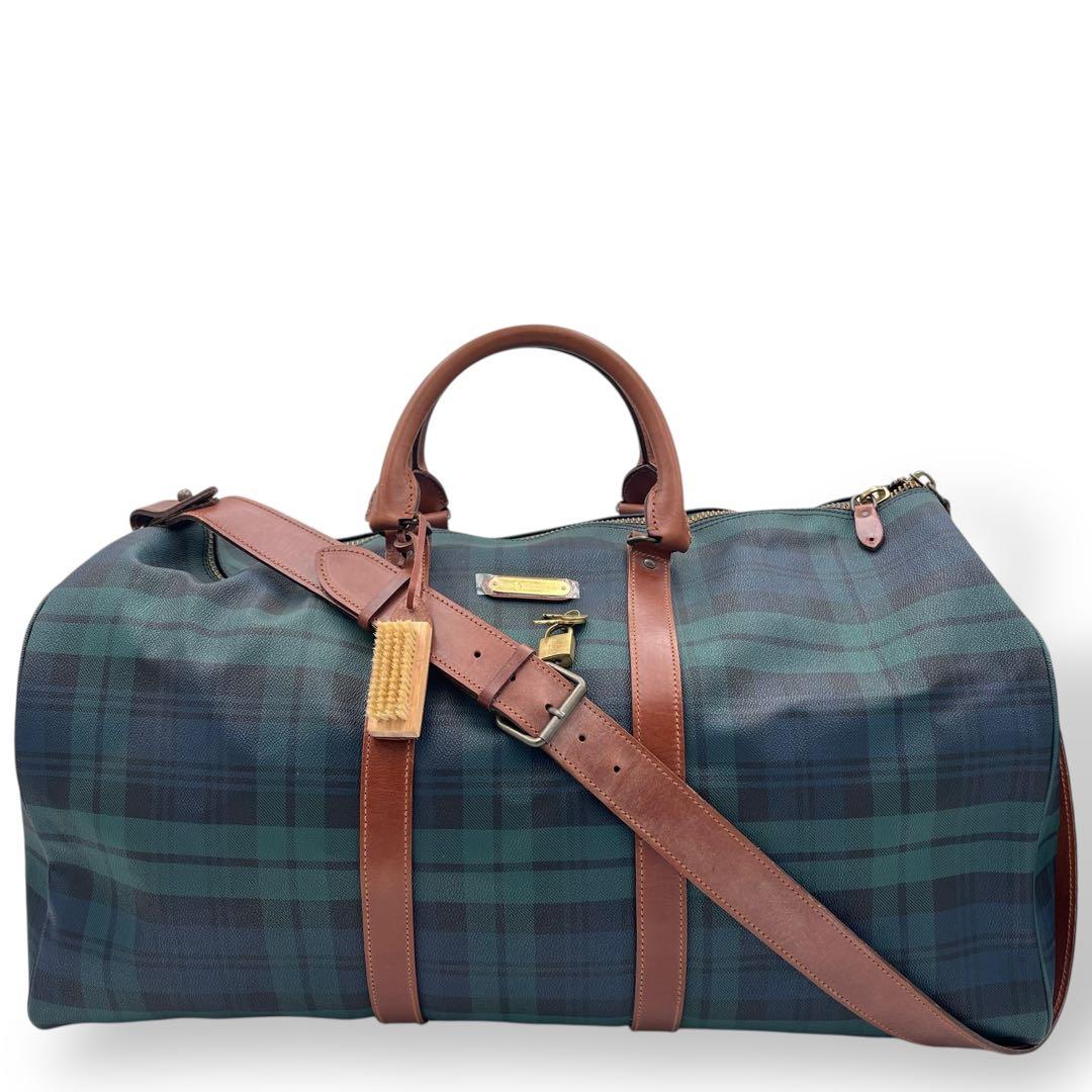 【極美品・ブラシ・南京錠付き】RALPH LAUREN ボストンバッグ レザー