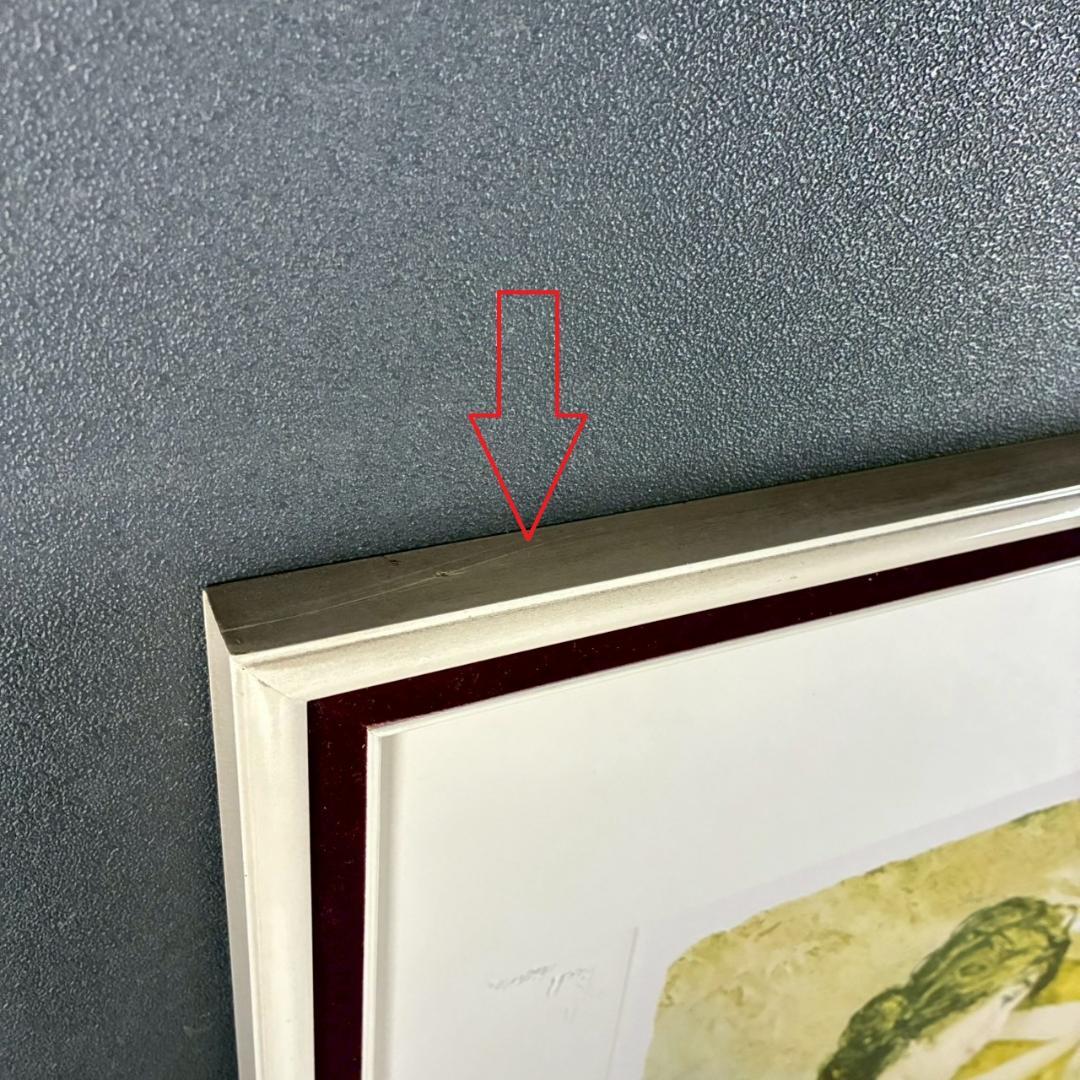 ベルナール・シャロワ「瞑想」リトグラフ 直筆サイン入り 真正証明書有 古径額