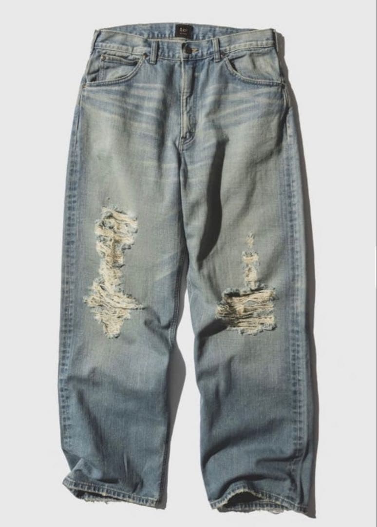 BEAMS 【別注】Lee / 101 クラッシュ デニムパンツ